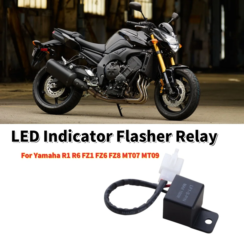 Motorcycle LED Indicator Relay Adjustable LED Switch 2Pin 12V Blinker Flasher Relay For Yamaha R1 R6 FZ1 FZ6 Motorcycle Parts