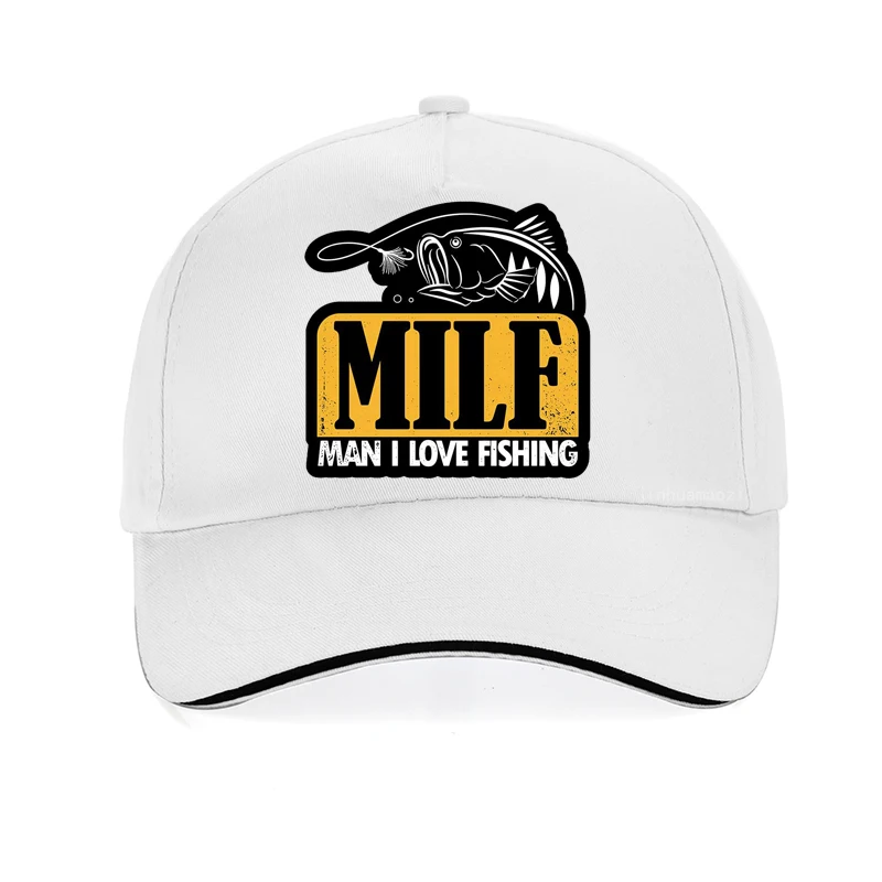 MILF Man I Love Fishing Funny men baseball cap Fashion man Summer Fishing hat adjustable outdoors Snapback hats bone