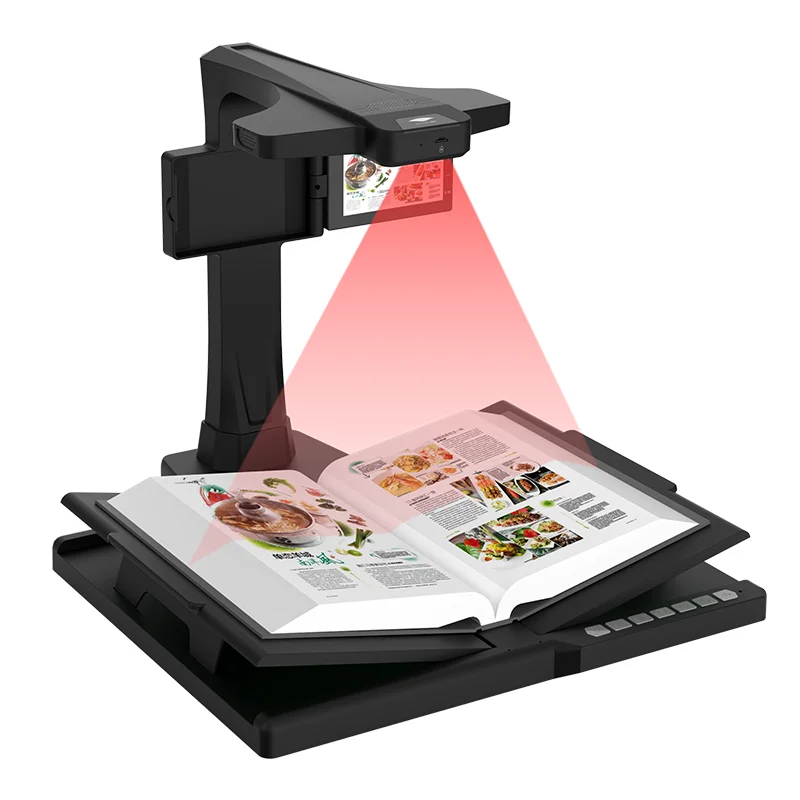 Auto-scanning 28MP A3 Portable Laser Book Scanner With LCD Screen Preview USB Interface In Stock For Office Library Archive