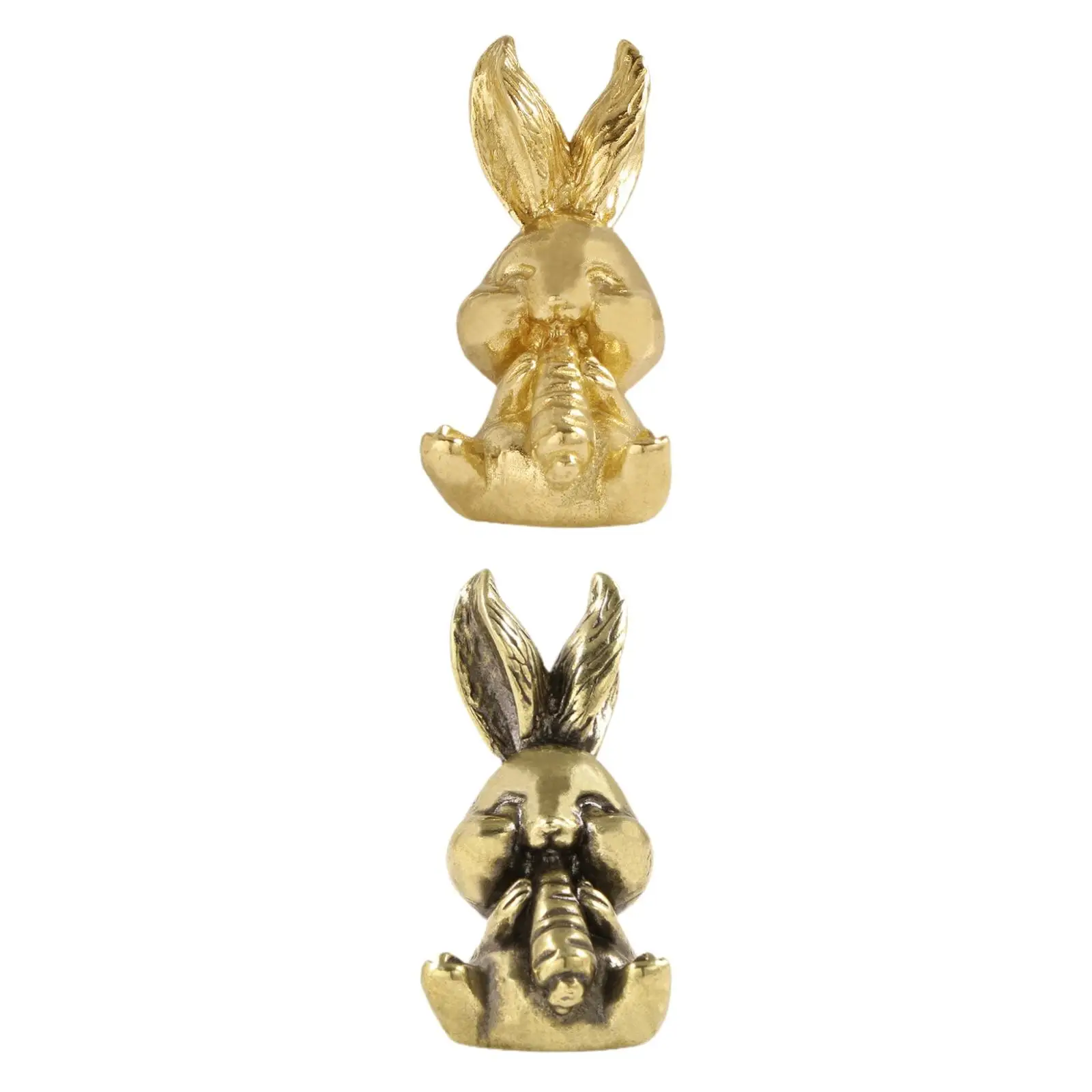 Brass Rabbit Handle Cabinet Knob Eat Carrot Bunny Funny Easy Installation