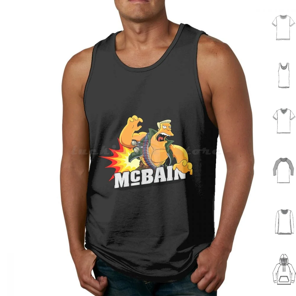 Mcbain! Tank Tops Print Cotton The Funny Homer Meme Bart Lisa Cartoon 90s Marge Tv Green Homer Maggie Smoke 420 Can