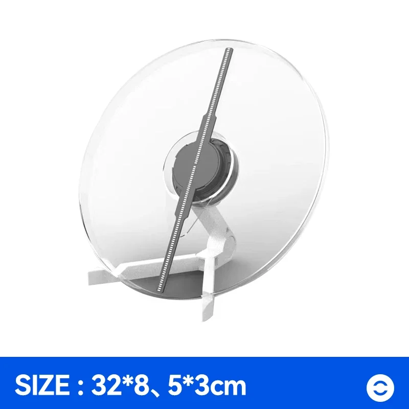 Desktop 3d Hologram Fan 32cm Can Connect To Music 3d Hologram Projector Advertising 3d Hologram Fan With Protective Cover