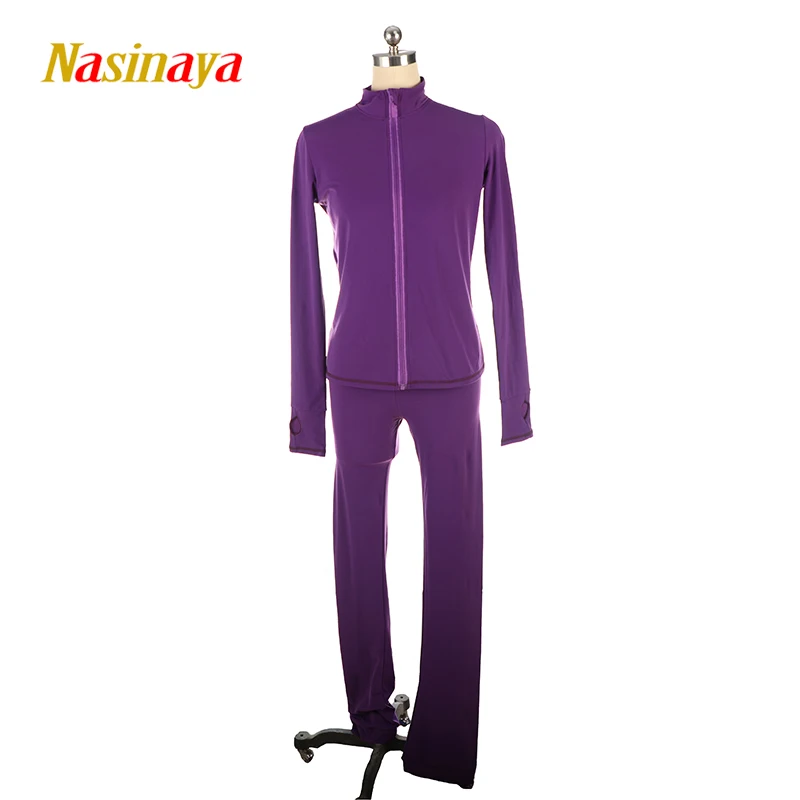 Figure Ice Skating Jackets Profession Black Suits Rhinestones Women/Girls Shirts Ice Skating Training Suits