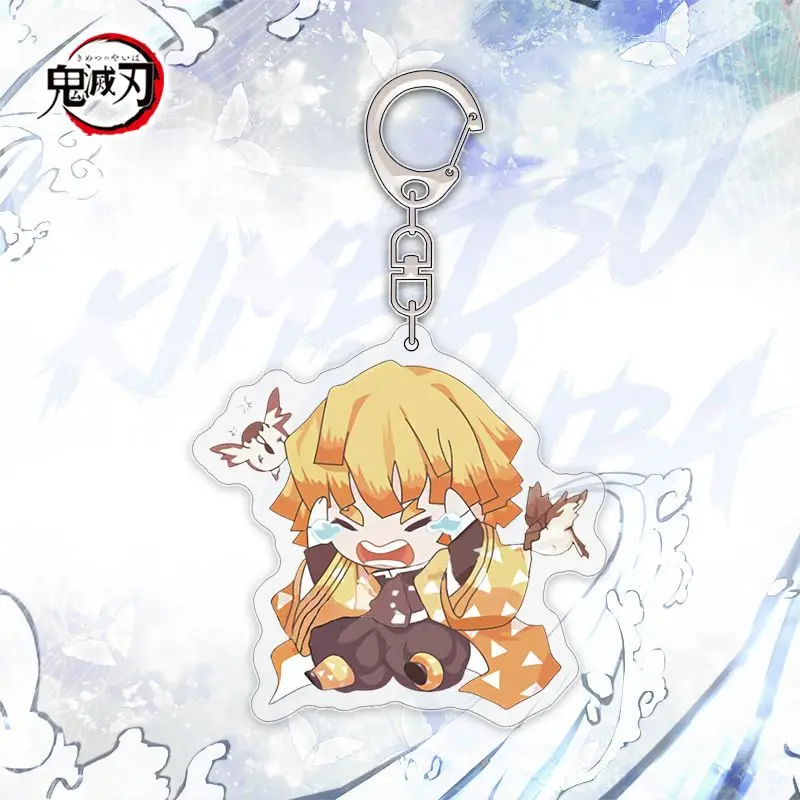 New Demon Slayer Agatsuma Zenitsu Tomioka Giyuu Kochou Shinobu Anime Two-dimensional Acrylic Pendant High-Quality Desktop Stand