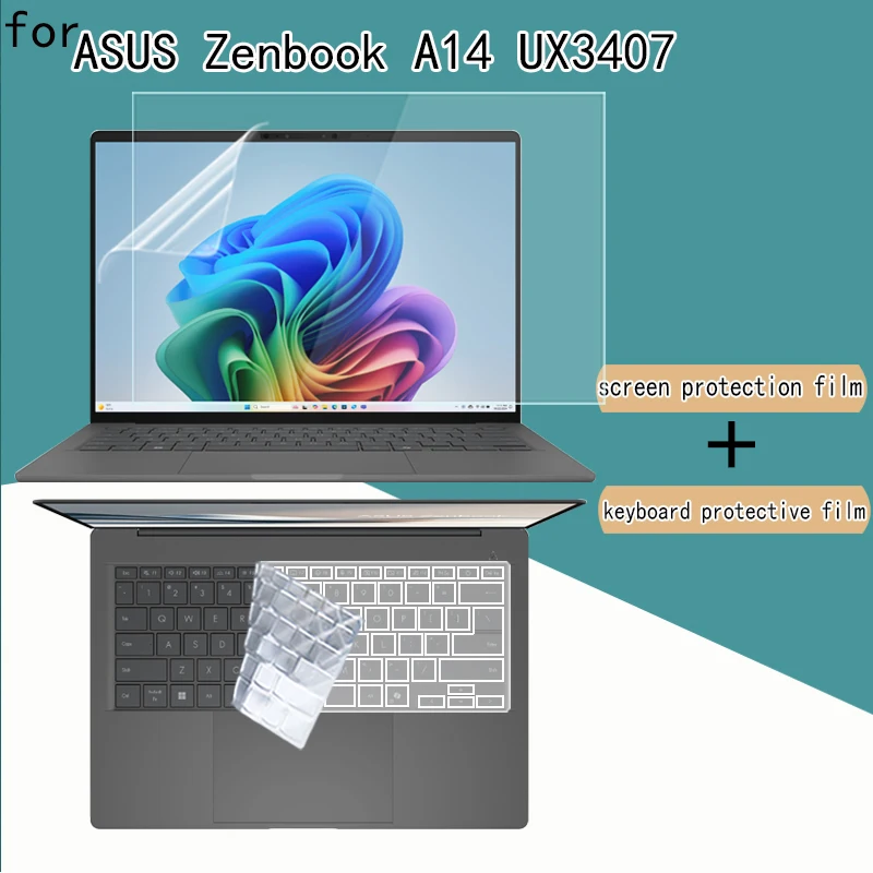 

ASUS Zenbook A14 notebook screen film UX3407 keyboard film key cover soft film matte anti-reflective anti-blue protective film