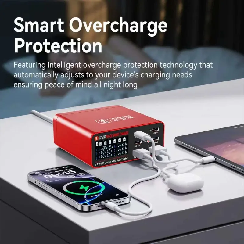 YCS 300 6-in-1 PD+QC Smart Charger 3