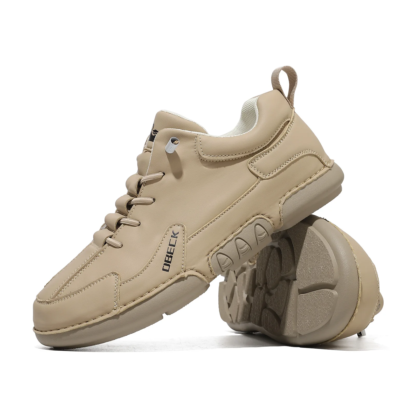 2026 Autumn New Men Sports Shoes Handmade PU Leather Comfortable Loafers Fashion Casual Single Shoes Versatile Trendy Sneaker