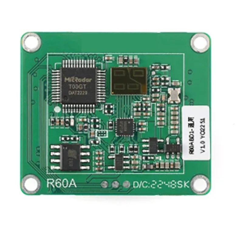 1 Piece R60ABD1 60G Millimeter Wave Radar Sensor Green PC+Metal Breathing And Heartbeat Wave Biosensing Module