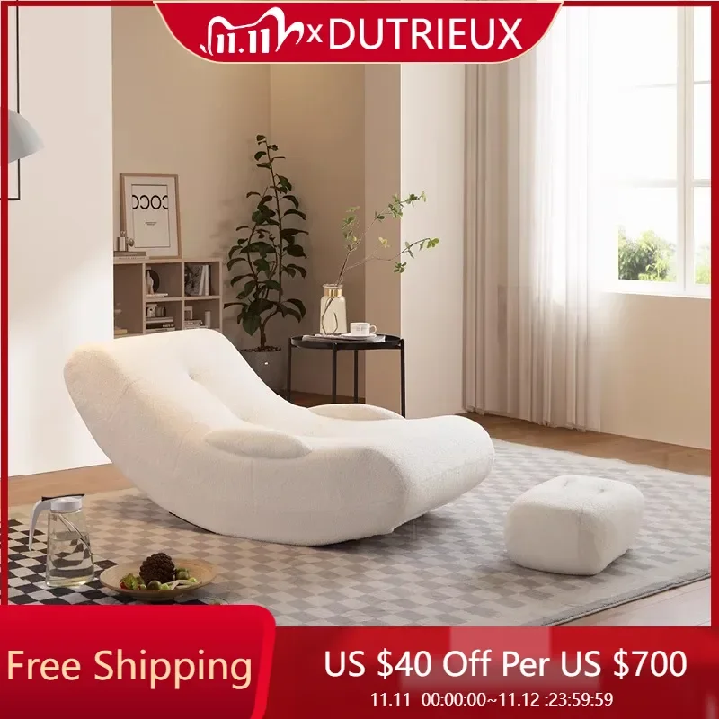 

White Rocking Living Room Chairs Universal Hotel Waiting Simple Vintage Cute Chairs Comfortable Fauteuil Salon Home Decoration