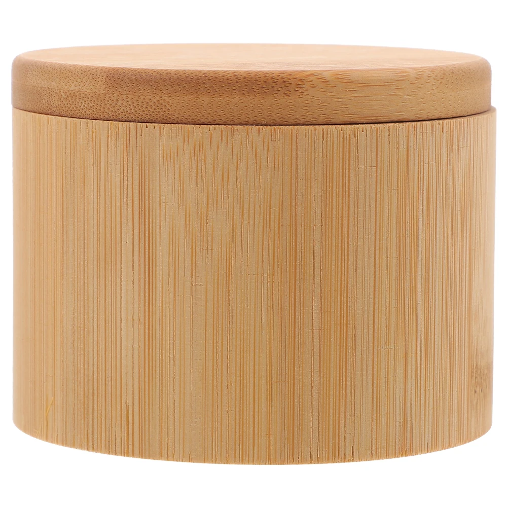 

Stylish Bamboo Kitchen Canister Salt Sugar Container Small Seasoning Jar Practical Household Cooking Spice Storage
