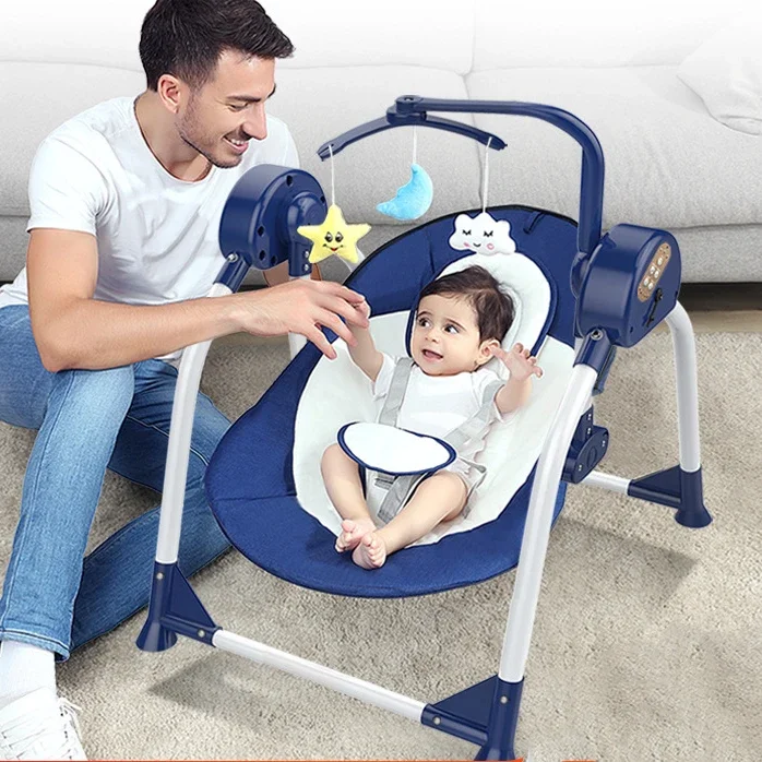 Baby rocking chair newborn baby shaker baby electric cradle with baby to sleep recliner comforter