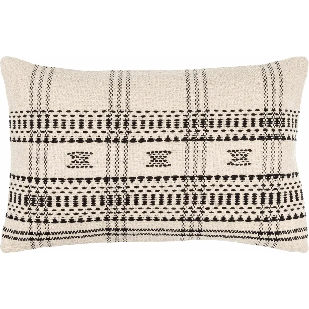 Fodera per cuscino decorativa con inserto in piuma - Cuscino per divano - Crema, elegante e confortevole per la casa