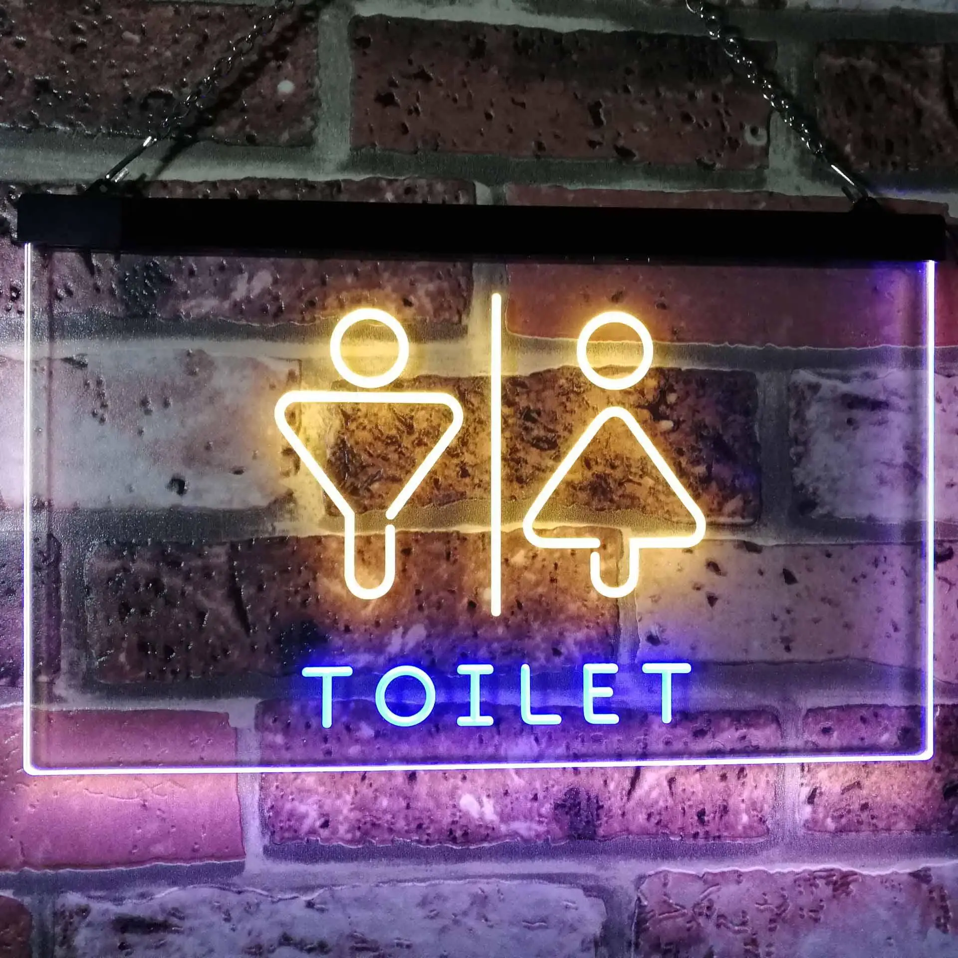 Men Women Toilet Restroom Washroom Dual-color LED Neon Sign st6-i2774
