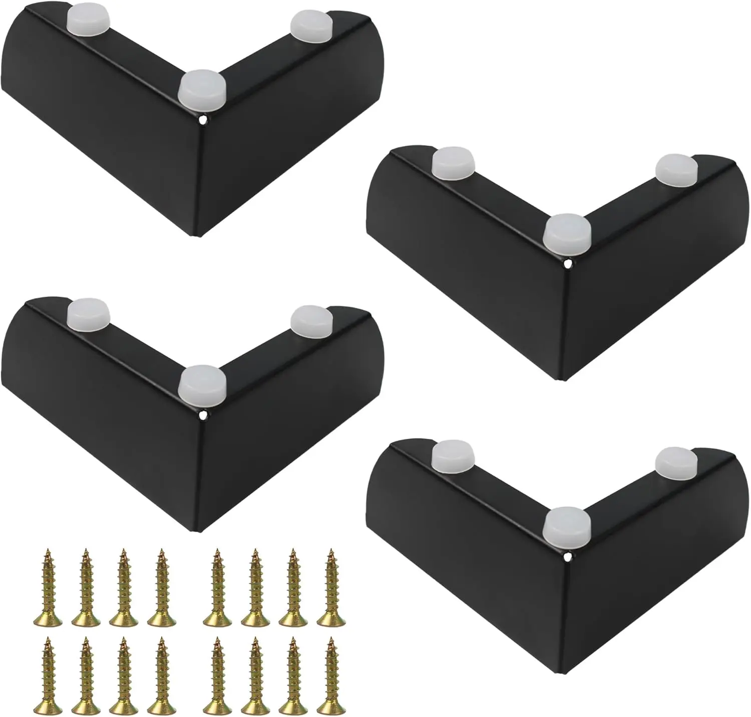 

4PCS 2Inch Black Metal Furniture Legs, Modern Sofa Legs Dresser Legs Cabinet Legs, Heavy Duty Furniture Replacement Feets for Ca