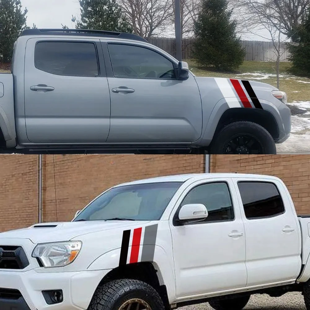 Aufkleber für die Karosserie der Toyota Tacoma, Retro-Vintage-Streifen, Dekorfolie, Vinyl-Aufkleber, Auto-Tuning-Zubehör