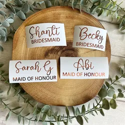 Custom Name Stickers Wedding Favour Bridal Party Decorations Vinyl Decal for Glass Water Bottle Champagne Flute Bridesmaid Gifts