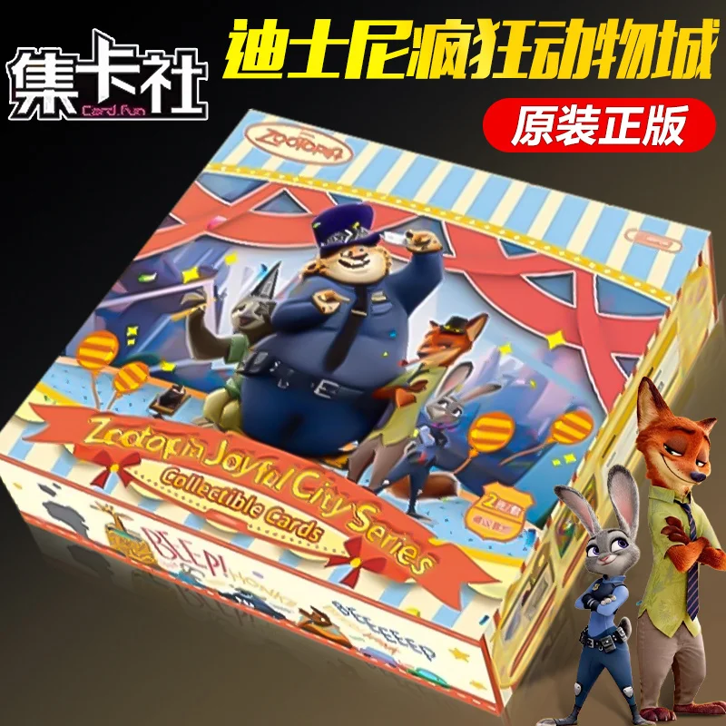 Nueva llegada Original Disney Zootopia tarjeta caja ciega conejo Judy tarjetas de colección regalo de cumpleaños