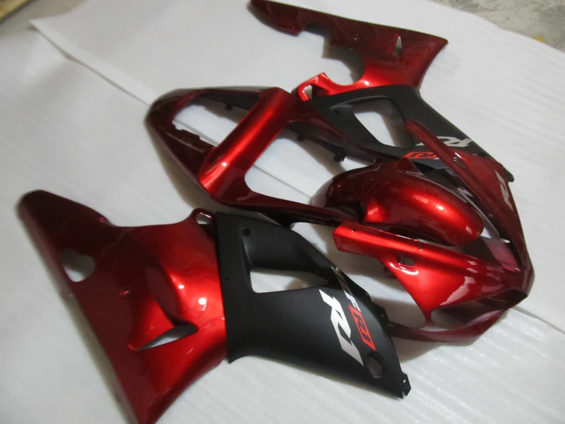 Injection molding free customize fairing kit for YAMAHA YZFR1 2000 2001 wine red black fairings set YZF R1 00 01 SZ11