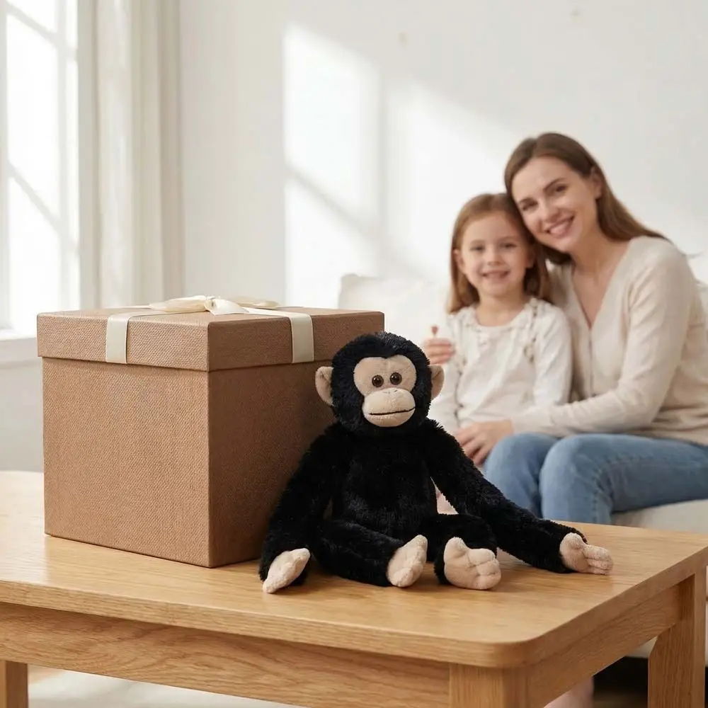

Подарок на день рождения: реалистичная плюшевая игрушка-обезьяна с длинными руками, 50 см, имитация орангутанга