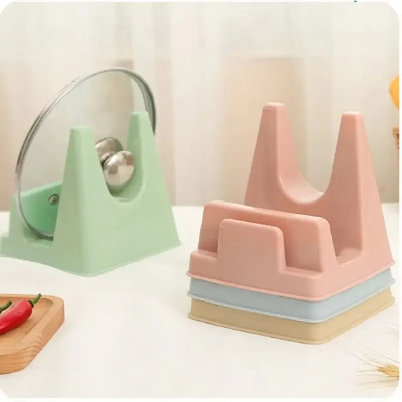 1 قطعة البلاستيك الشمال نمط غطاء وعاء مجرفة تخزين الرف العملي متعدد الوظائف إمدادات المطبخ عدم الانزلاق الرف