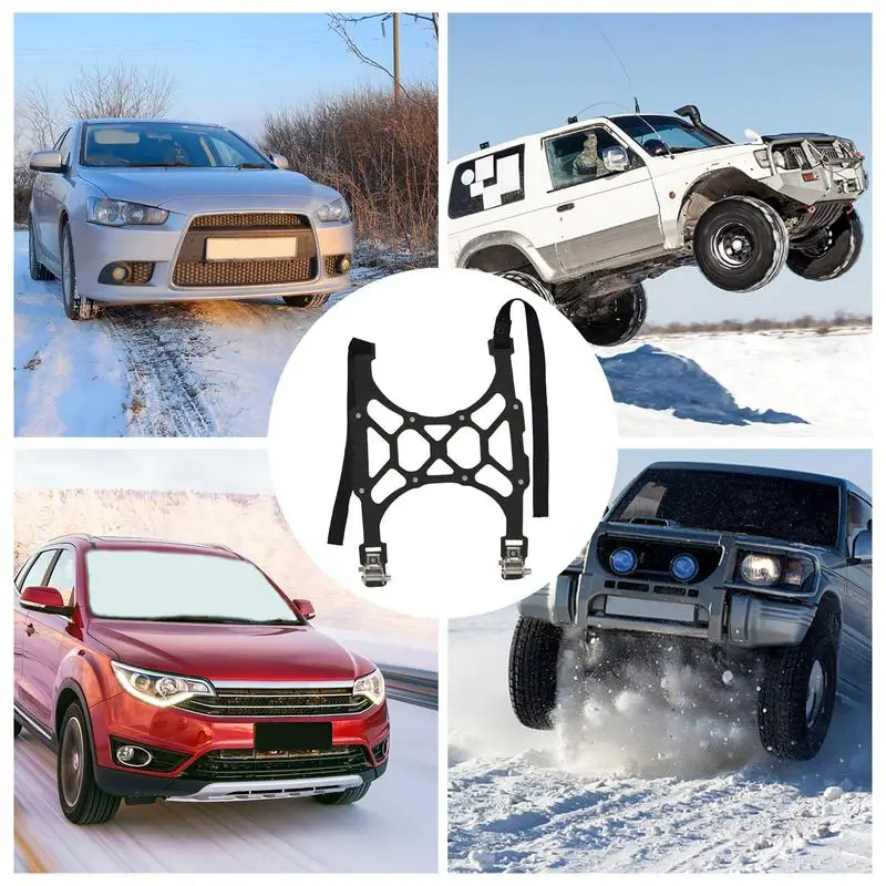 

Car Tire Snow Chain Weatherproof Anti-Skid Tyre Cable Ties Auto Outdoor Snow Tire Emergency Double Grooves Anti-Skid Chains