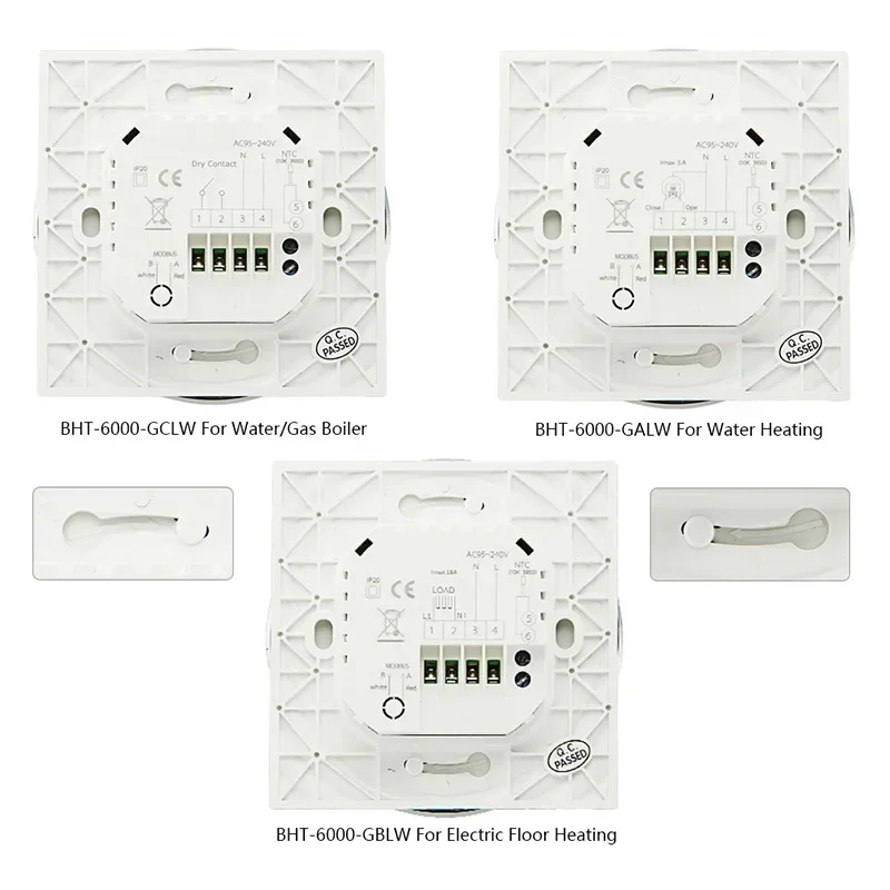 WIFI Smart Touch Termostato Schermo LCD Riscaldamento dell'acqua Electirc Riscaldamento a pavimento Acqua Caldaia a gas Regolatore di temperatura Alexa Tuya