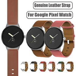 Genuine Leather Strap for Google Pixel Watch 2 No Gaps Band Accessories Vintage Bracelet Strap Stainless Steel Buckle Watchband