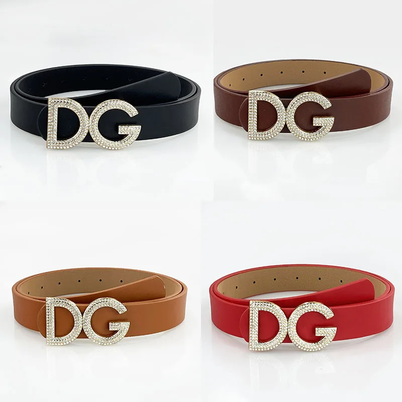 أزياء المرأة حزام الإناث الديكور DG إلكتروني مشبك كريستال حزام الخصر دعوى تنورة الجينز مع حزام كريستال