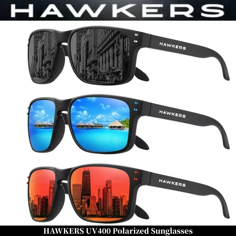 

Hawkers Fashion Polarized Square Sunglasses for Men and Women High Qualiy Finish Sun Glasses UV Protection Glasses