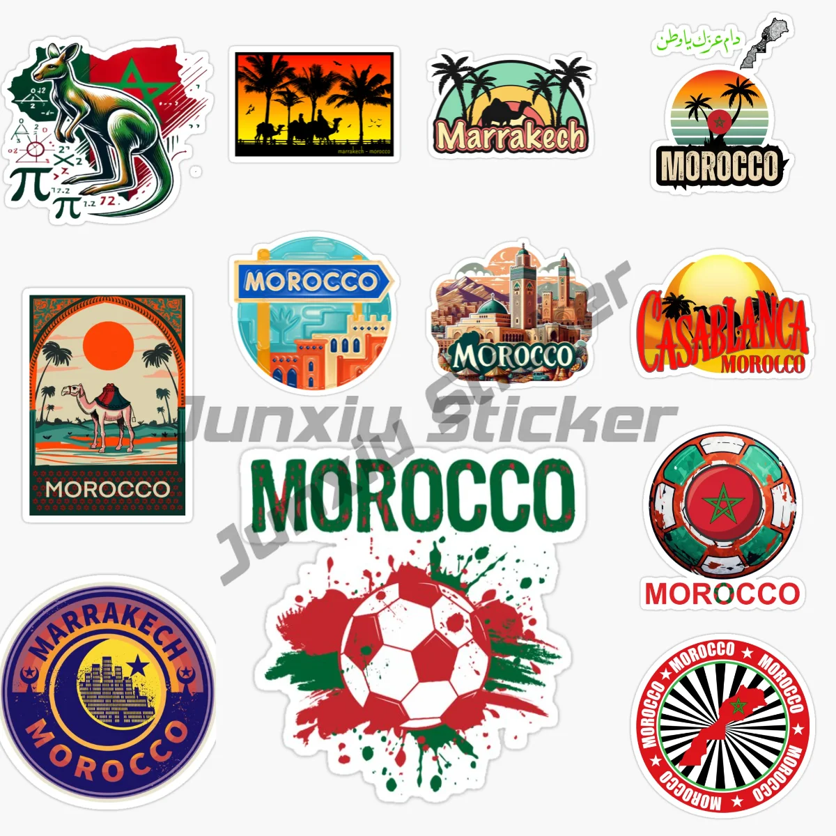 

MOROCCO Flag Map Car Sticker Car Decal Motorcycle Car Accessorie Self-adhesive Reflect Light Decal