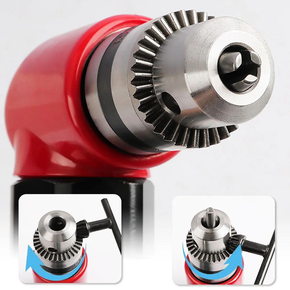 

For Precision Pneumatic Right Angle Drill with Lightweight Alloy Body and 1 5 10MM Three Jaw Chuck for Tight Space Operations
