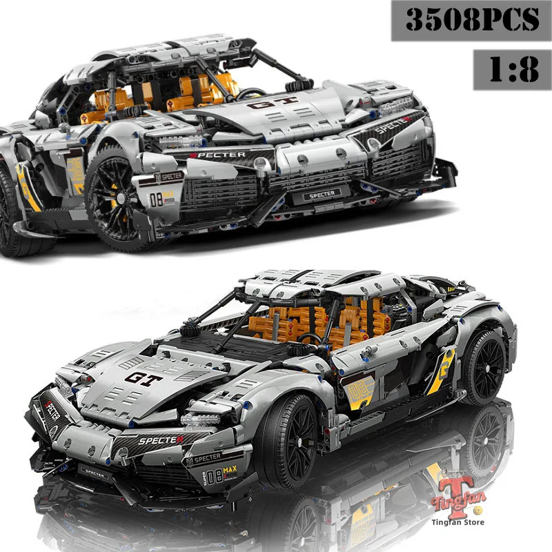 Technical Ideas Famous Racing Car Assembly Building Blocks Expert Speed Vehicle Model Bricks Moc Toys for Boys Kid Holiday Gifts