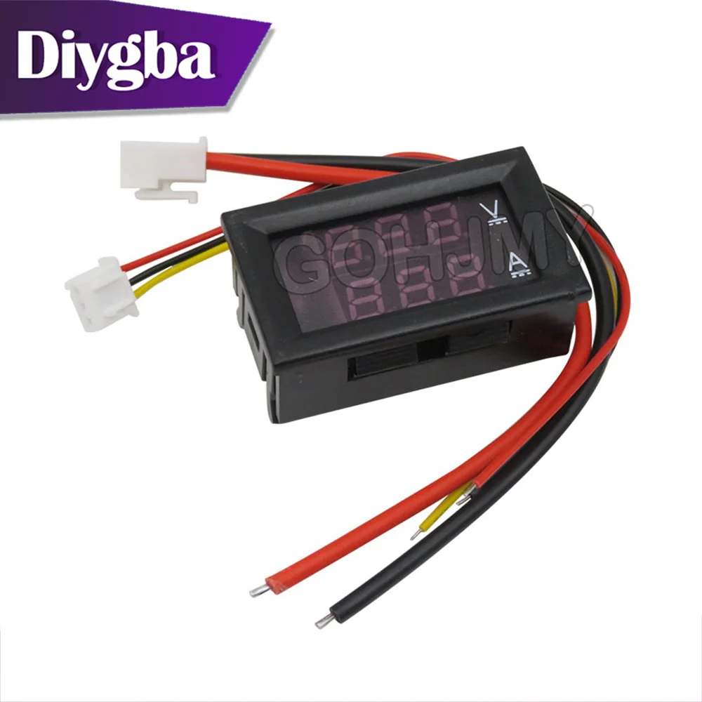 DC 0-100V 10A Digital Voltmeter Ammeter Dual Display Voltage Detector Current Meter Panel Amp Volt Gauge 0.28