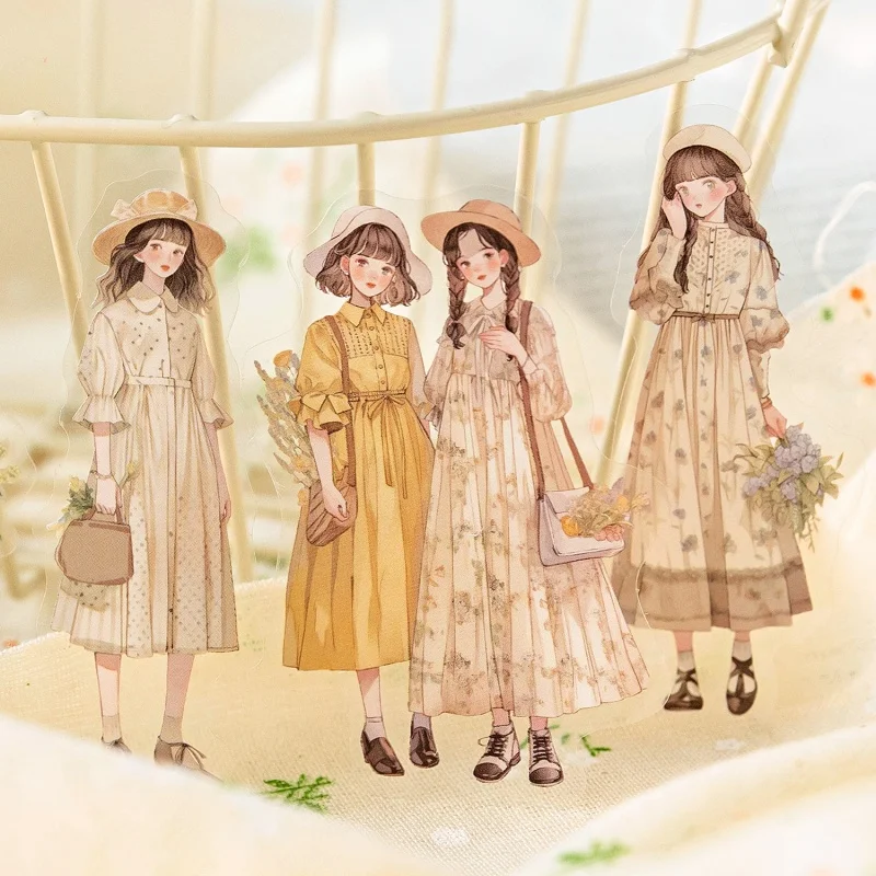 30 ورقة في كل عبوة من ملصقات تزيين الحياة، عناصر الموضة الرجعية، ملصقات تخطيط ألبوم تاريخ حساب اليد