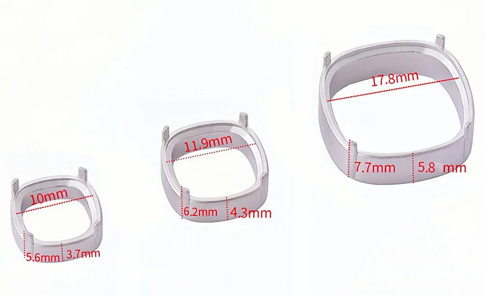 10/20 Stück Edelstahl Leere Krallenfassung in Verschiedenen Formen für Edle Strasssteine, Nähzubehör, Kristallsteinhalter – Detail 11