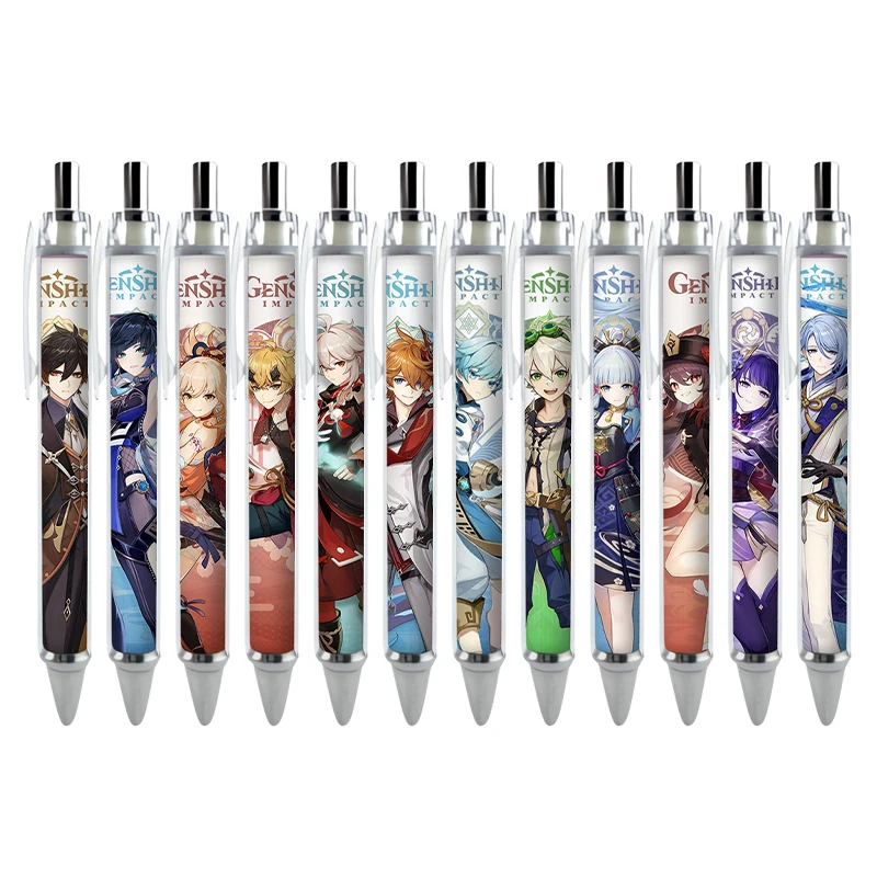 Genshin Impact Gel Pens Yelan Keadehara Kazuha Kamisato Ayaka Hu Tao Raiden Shogun Bennett Stationery School Writing Supplies