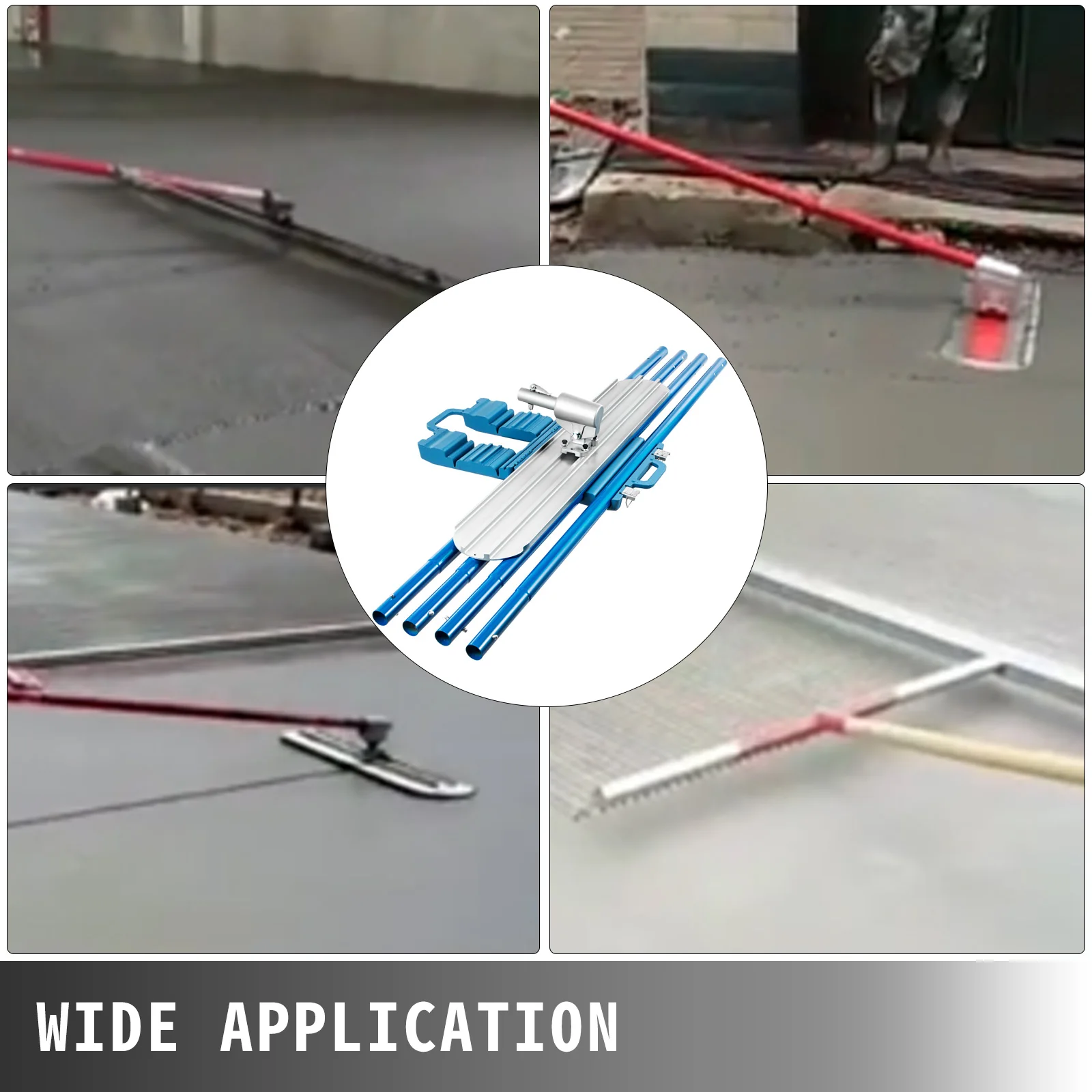 with 4 Handle Round Drywall Construction Tools Cement Trowel SucceBuy Concrete Float 1200x200mm/1200x300mm Finishing Bull Float