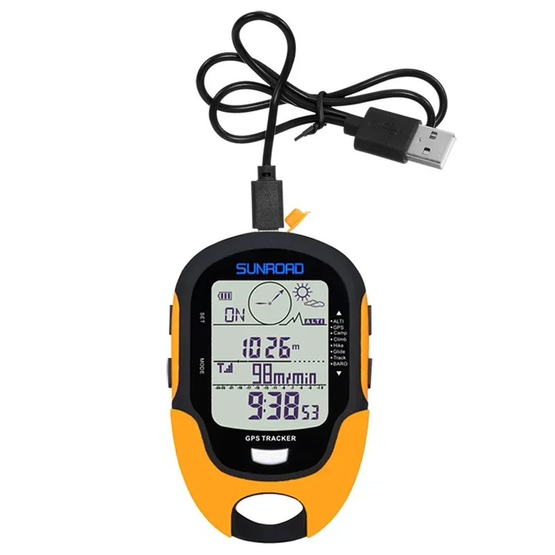 Handheld GPS Navigation LCD Screen Display Outdoor Barometer Portable Digital Altimeter Multifunctional FR510 Waterproof Plastic