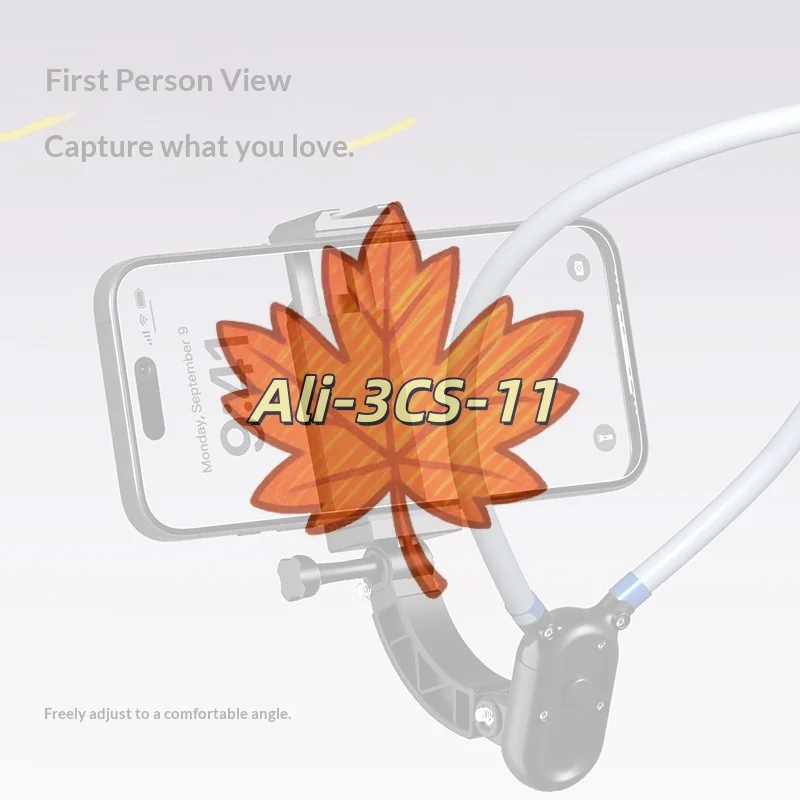 

Держатель для телефона на шею, не требующий использования рук – 360° ° Вращающийся зажим с противоскользящей накладкой для мотоциклов, велосипедов и автомобилей, регулируемый угол обзора