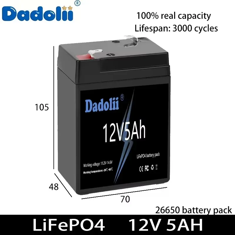 LiFePO4-accu's – 6V 5Ah/8Ah/10Ah voor elektrische auto's voor kinderen, speelgoedauto's, motorfietsen en kinderwagens