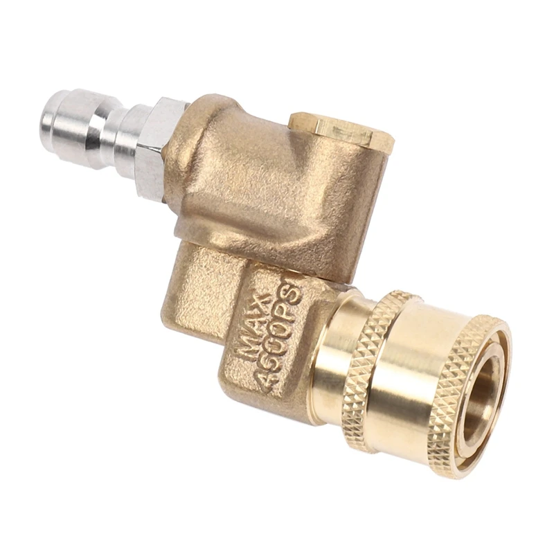 2X Quick Connecting Pivoting Coupler 180 Degree With 5 Angles And Safety Lock For Pressure Washer Spray Nozzle