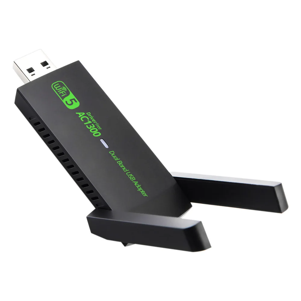 Pop 1300Mbps Wifi USB Network Card WiFi 5 AC1300 USB Wifi Adapter Dual Band 2.4G 5G Wireless Dongle Receiver RTL8812 Antenna view 2