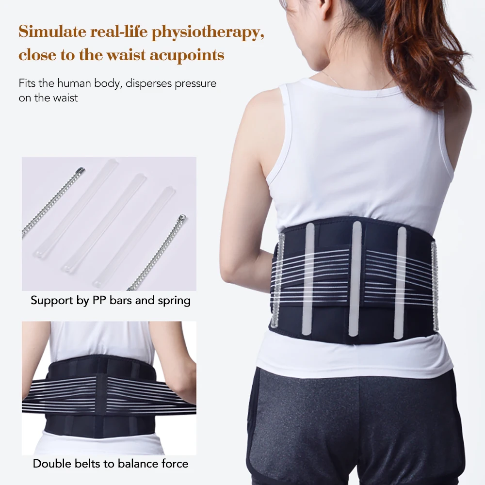 Electric Heating Pad Back Pain Therapy Belly Wrap Belt Far Infrared Vibration Waist Lumbar Abdominal Support Hot Compress Care