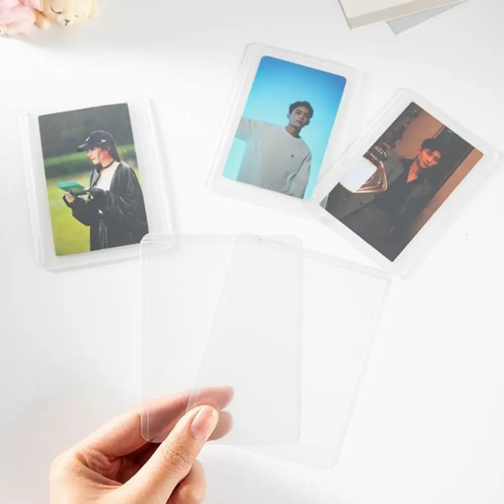 Fashion Transparent Photocard Holder Anti-Scratch Moisture-proof Photo Protective Cover PVC Card Collecting Holder