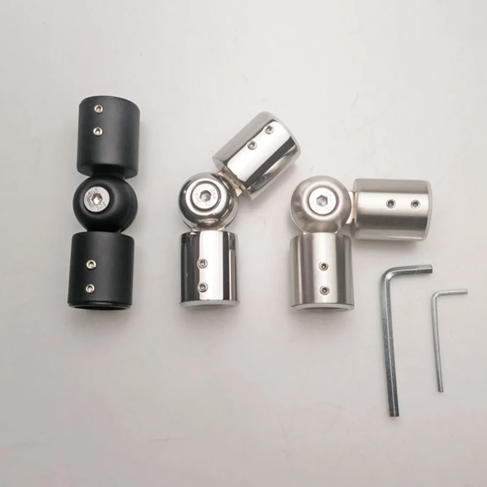 Adjustable Rod Corner Connector 90 To 180 Degrees Stainless Steel Elbow Connector Shower Room For Bay Window Hardware