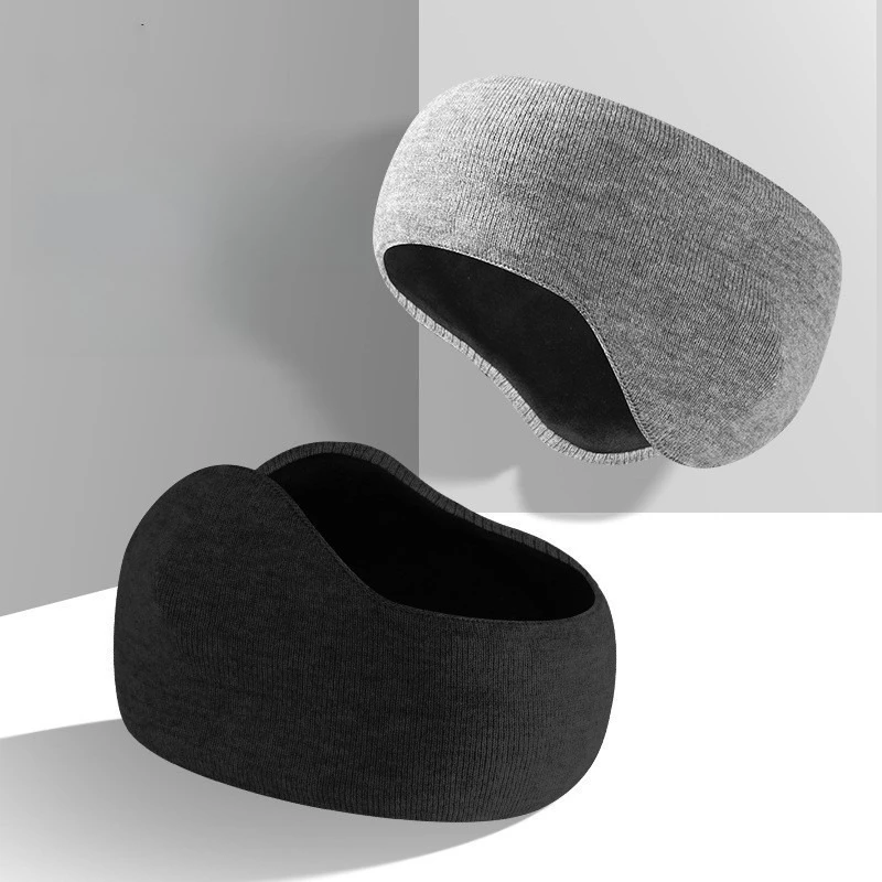 

Head-mounted earmuffs for men and women winter knitted warm ear covers for outdoor riding cold-proof ear bags