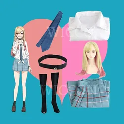 Kitagawa Marin Cosplay Anime My Darling Kitagawa Marin Cosplay Costume Dresses School Uniform Wig Earrings Suit Girls