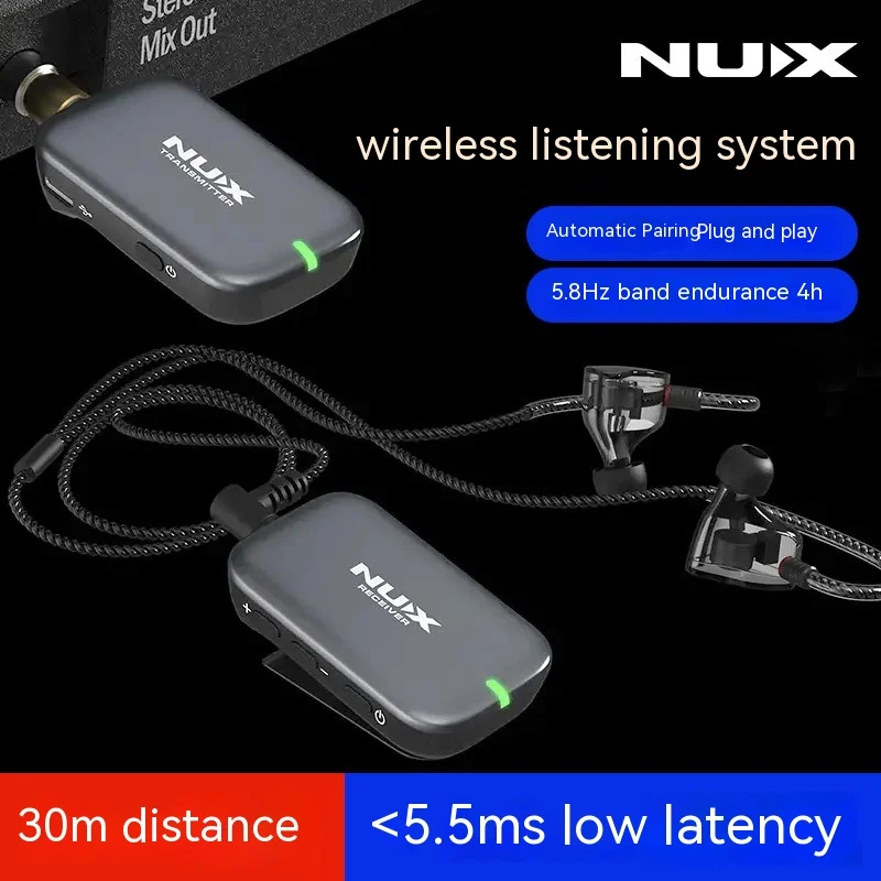 Nux B-7 Psm Wireless Transmitter Receiver Electric Guitar Bass In Ear Wireless Monitoring System