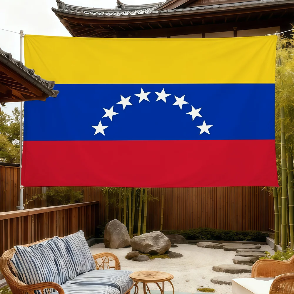 Flagge von V-Venezuela-ES für Zimmer, Wohnheim, Camping, Picknick, Kunststil, Garage, Bar, Wanddekoration, Banner
