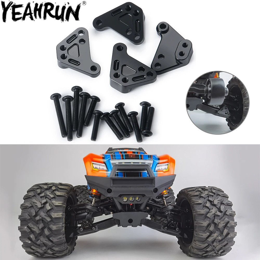 YEAHRUN 4 peças de torres de montagem de choque dianteiras e traseiras para Maxx WideMaxx # 89086-4 peças de atualização de carro de caminhão RC 1/10